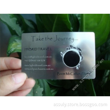 Etched Stainless Steel Name Card
